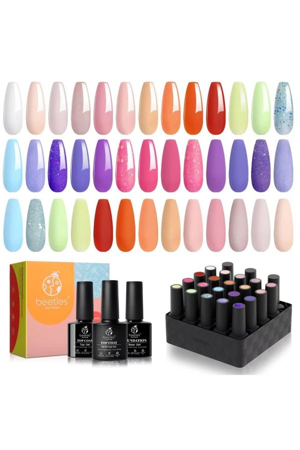 Beetles 23 Pcs Gel Nail Polish Kit - Glamour Games