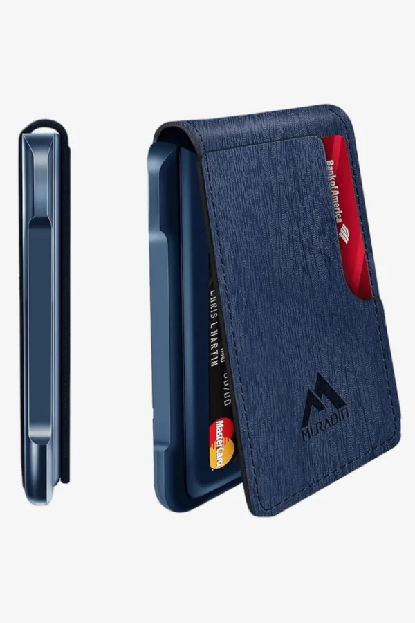 MURADIN Mens Wallet Tactical Bifold Wallet_blue