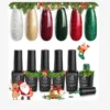 Beetles Gel Nail Polish Set Sparkle Green Glitter